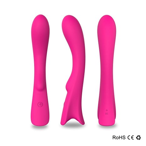 Vibrator, James Love 7-frequency Silicone G-Spot Vibrator, USB Charging Female Clitoris Vagina Masturbation Vibrator - Rose