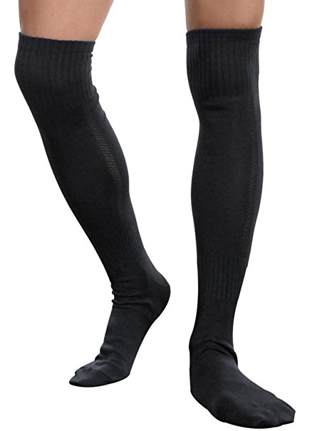 Aniwon Long High Over Knee Mens Soccer Basketball Athletic Socks Dry Fast