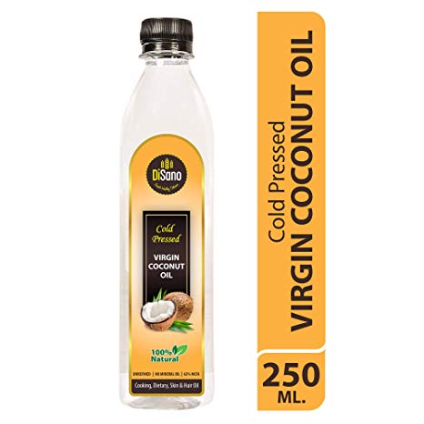 Disano Cold Press Virgin Coconut Oil Bottle, 250 ml