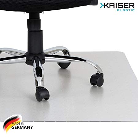 KAISER Chair Mat | Made-In-Germany | for Carpet Floor |Low/Medium Pile | 75 x 120 cm (2.5' x 4') | Pure Polycarbonate