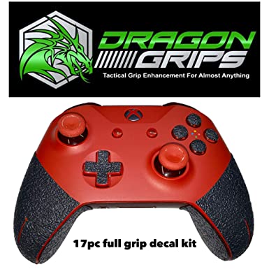 Dragon Grips xbox one controller grips rubberized grip wrap skins for xbox controller, xbox one controller grip, xbox elite controller complete 15 piece grip set including triggers, buttons, d-pad