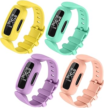 Vancle Bands Compatible with Fitbit Ace 3 Bands/Fitbit Inspire 2 Bands for Women Men, Soft Silicone Colorful Sport Replacement Bracelet Strap Wristbands for Fitbit Inspire 2 /Ace 3 Activity Tracker for Boys Girls