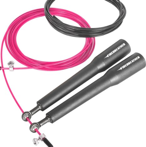 SPEED ROPE by FireBrether | Equipment for Sports & Endurance Training as Crossfit - Gym Workout - Fitness - WOD - Boxing Exercise or Get Fit | Ideal to Master Double Unders | Top Quality Accessories