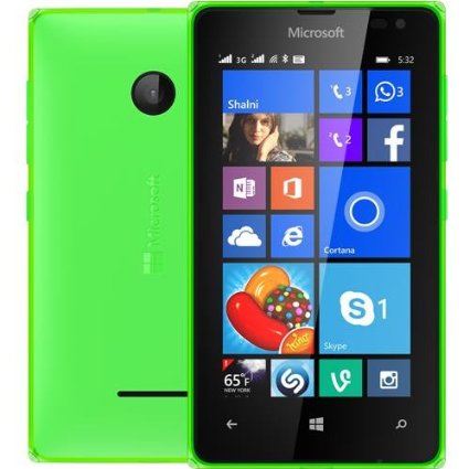 Microsoft Lumia 532 UNLOCKED RM-1032 Dual Sim Windows Phone 2G GSM 850/900/1800/1900MHZ, WCDMA 850/900/1900/2100MHZ (Green)