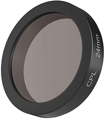 Amacam CPL Filter Glass 24mm Lens - Circular Polariser Suitable For Cameras and Dash Cams. Also For Photography and Still Cameras. Affordable Optical Polarising Filter.