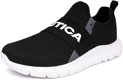 Nautica Men's Casual Slip-On Fashion Sneakers-Walking Shoes-Lightweight Joggers in Medium & Wide Width