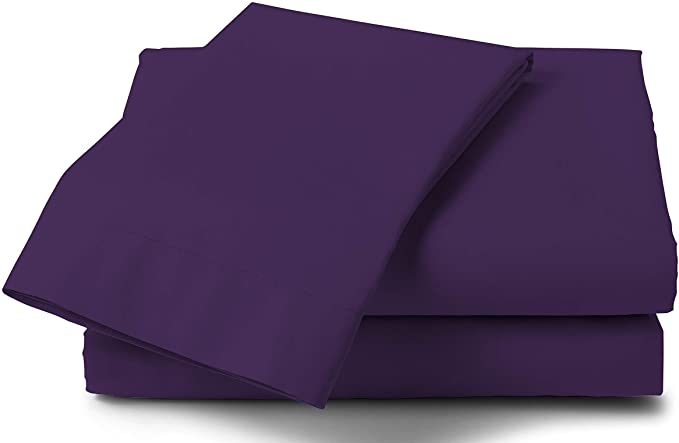 Bamboo Comfort Originals Bedding - Bamboo Rayon Blend 4 Piece Bed Sheet Set - Feel The Difference (Eggplant Purple, King)