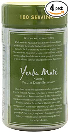 Wisdom of the Ancients Instant Yerba Mate Tea, Unsweetened, 2.82 Ounce (Pack of 4)