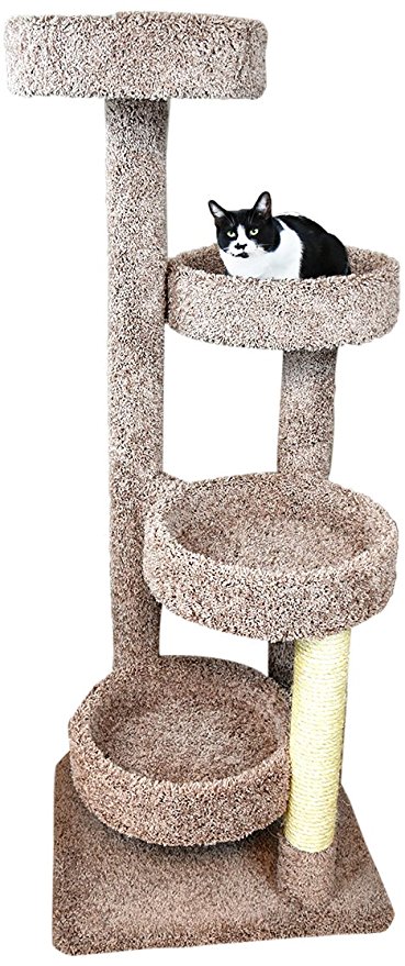 New Cat Condos 190113-Neutral Color Solid Wood Large Cat Playground, Neutral, Large