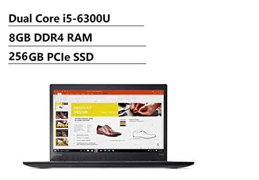 Lenovo Thinkpad T470s 14 inch FHD (1920x1080) IPS Backlit LED Business Laptop (Intel Dual-Core i5-6300U, 8GB DDR4 RAM, 256GB SSD, HD 520) Thunderbolt 3, HDMI, RJ-45, Type-C, Windows 10 Professional