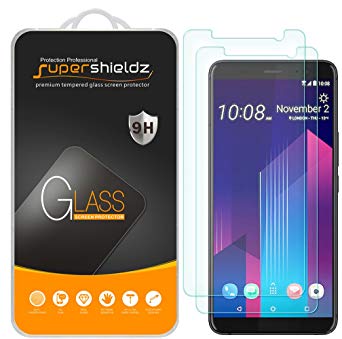 [2-Pack] Supershieldz for HTC U11 Plus / U11  Tempered Glass Screen Protector, Anti-Scratch, Bubble Free, Lifetime Replacement Warranty