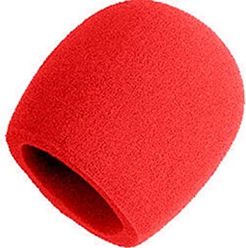 Shure A58WS-RED Red Foam Windscreen for All Shure Ball Type Microphones