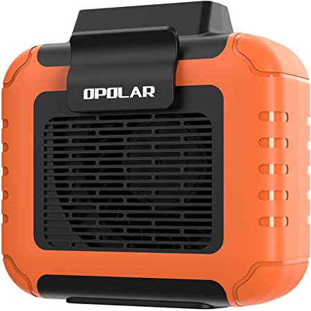 OPOLAR Portable Mini Waist Clip on Fan, Personal Necklace Fans, 6200RPM Strong Airflow, 6000mAh Rechargeable Battery Operated, 3 Speeds, USB Hand Free Belt Fan for Outdoor Hiking Camping Working