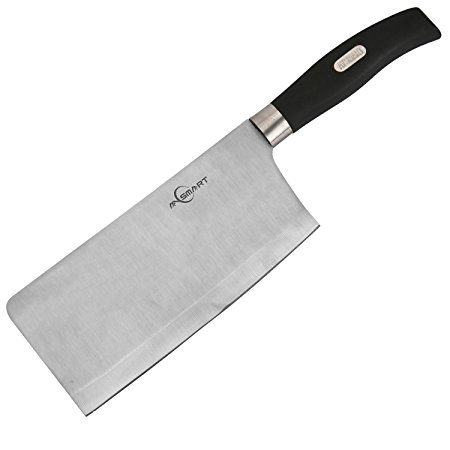 Aysmart® 7 inch Meat Cleaver / Chopper/butcher Knife ,Chinese Chef Knife , Before Cutting and After Chopper