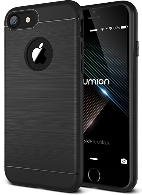 iPhone 8 Case, (Sentinel - Black) (Slim Fit Pocket Friendly) Premium TPU Case (Shock Absorbent Drop Protection) Flexible Lightweight Cover for Apple iPhone 7 / 8 2017 by Lumion