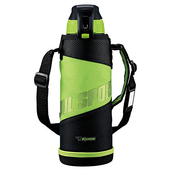 Elephant Seal (ZOJIRUSHI) Water Bottle Straight drink Sports Type sutenresuku-rubotoru 1.0l Green Black SD – bxl-fa10 – BG