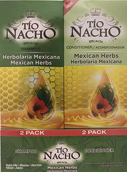 TIO NACHO Mexican Herbs Shampoo and Conditioner, Twin Pack (2 Pack 14 fl. oz. Each)