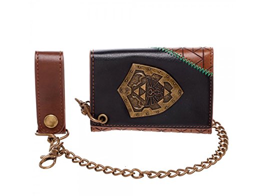 BioWorld Men's Nintendo Zelda Tri-Fold Chain Wallet