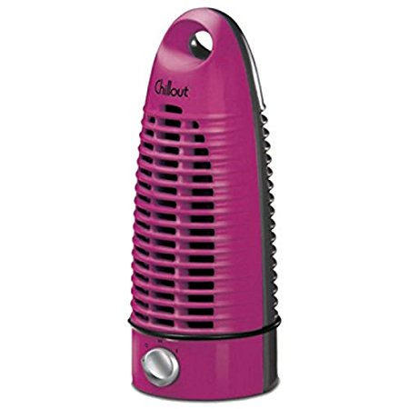 Kaz Chillout Mini Tower Fan, Pink/Black