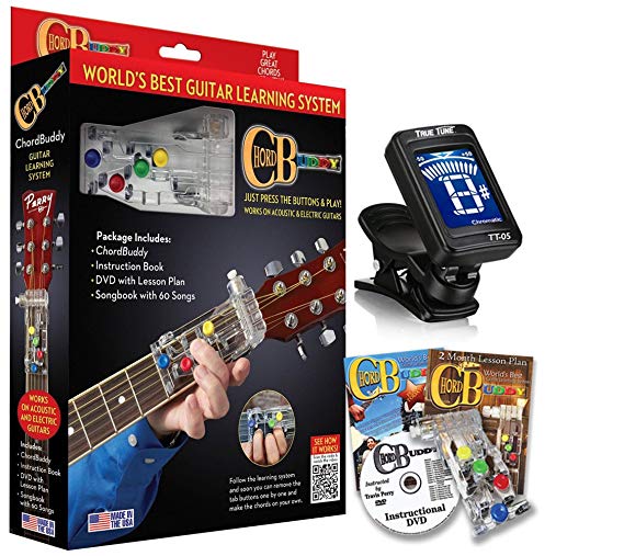 ChordBuddy Guitar Learning System & Teaching Aid Chord Buddy with True Tune Chromatic Tuner