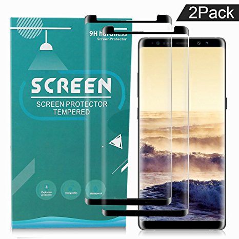 AOFU Premium Full Coverage Sams Samsung Galaxy Note 8 Screen Protector,HD Clear Film Tempered Glass Screen Protector (2Pack)