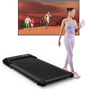 Superun Walking Pad, Under Desk Walking Pad Treadmills for Home & Office, 2 in 1 Walking Treadmill, Portable Mini Treadmill with Remote Control & Smart Motion APP, 265-300 Lbs Capacity