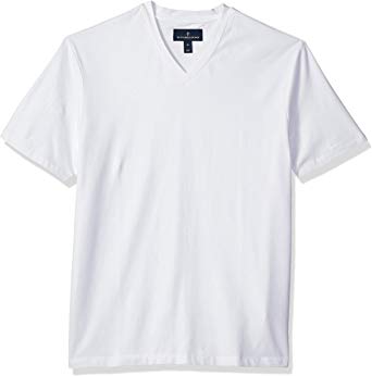 Amazon Brand - BUTTONED DOWN Men's Short-Sleeve V-Neck Supima Cotton Stretch T-Shirt