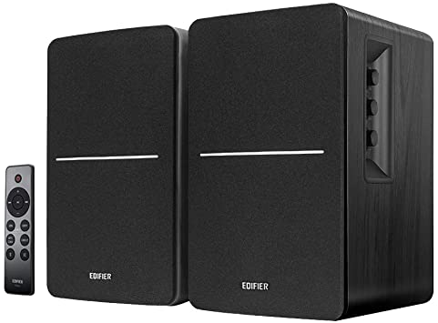 Edifier R1280DBs Active Bluetooth Bookshelf Speakers - Optical Input - 2.0 Wireless Studio Monitor Speaker - 42W RMS with Subwoofer Line Out - Black