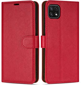 Case Collection for Samsung Galaxy A22 5G Phone Premium Leather Folio Cover, Magnetic Closure Protective Book Design Wallet Flip with [Card Slots] and [Kickstand] for Samsung A22 5G Case