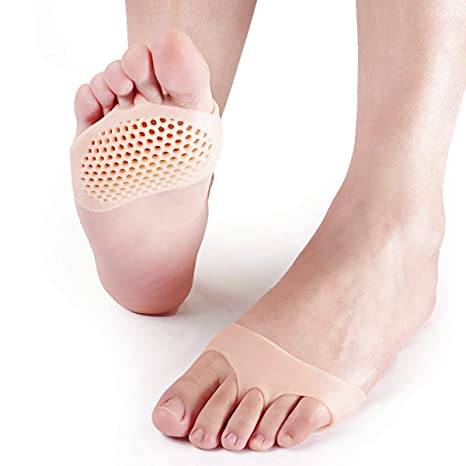 KMG® Silicone Gel Half Toe Sleeve Anti-Skid Forefoot Soft Pads for Pain Relief heel front socks silicone Heel Protector foot Gel Socks for Repair Dry Cracked Skins
