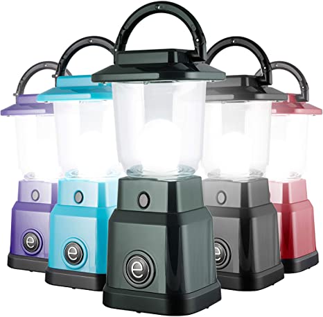 Enbrighten LED Mini Camping Lantern, Battery Powered, 200 Lumens, 40 Hour Runtime, 3 Light Levels, Ideal for Hiking, Outdoors, Emergency, Snow, Hurricane and Storm, Green, 49560