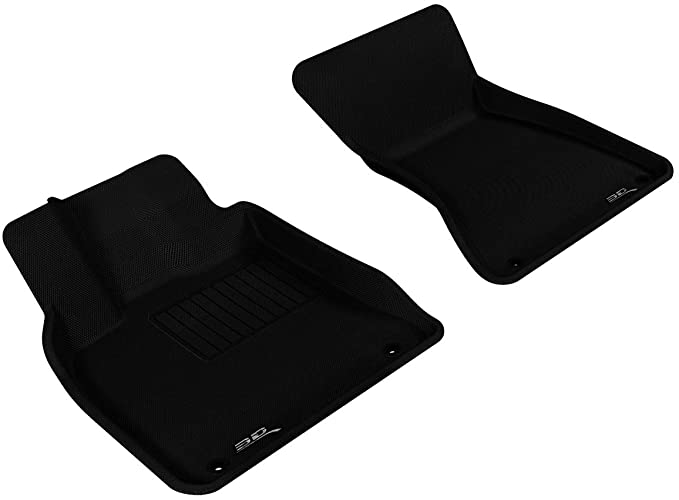 3D MAXpider All-Weather Floor Mats for Audi Q5 2009-2017 / SQ5 2013-2017 Custom Fit Car Floor Liners, Kagu Series (1st Row, Black)