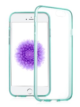 iXCC Crystal Series Apple iPhone 6/6s Protective Slim Cover Case with Transparent Clear PC Hard Back Plate and Soft TPU Gel Bumper - Mint