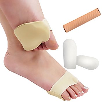 HLYOON H08 Forefoot Support Protection Toes Kit - Foot Metatarsal Cushions , Prevents Callus ,Gel Tube Corns Toe Protector