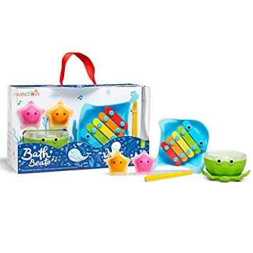 Munchkin Bath Beats Musical Bath Toy Gift Set, Includes Xylophone, Bath Drum & Shakers