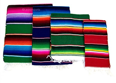 Leos Imports (TM) Mexican Sarape Blanket (XL 82"x60")