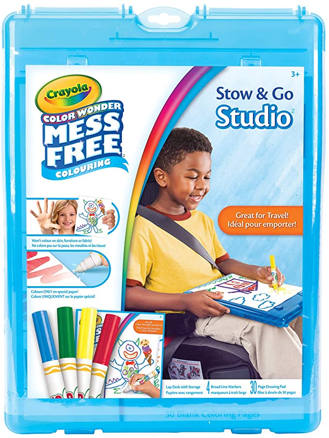 Crayola, Color Wonder Mess-Free Colouring, Stow & Go Studio, Holiday Toys, Activity Book and Markers, Storage Case, Washable, No Mess, Gift for Boys and Girls, Kids, Ages 3, 4, 5, 6 and Up