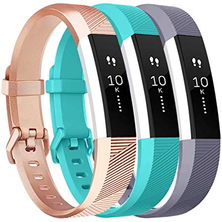 Vancle Replacement Bands Compatible with Fitbit Alta HR and Fitbit Alta (3 Pack), Newest Sport Replacement Wristbands with Secure Metal Buckle for Fitbit Alta HR/Fitbit Alta