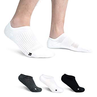Time May Tell 3/6 Pair Cotton Low No Show Socks for Men Women Non-Slip Grip Invisible Cushion Low Cut Socks