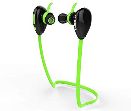 G-Cord Wireless Bluetooth Noise Cancelling Headphones with Microphone for Android Phones and Bluetooth Enabled Devices (Green)