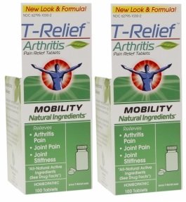 T-Relief Arthritis Tablets, 100 Tablets (2 Pack)