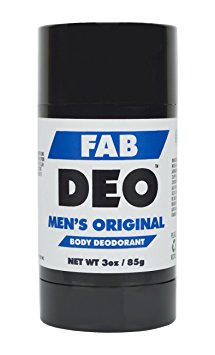 FabDeo MEN'S ORIGINAL Natural Deodorant 3 oz - Vegan and Cruelty Free - No Sulfurs or Heavy Metals - America's Favorite