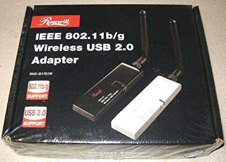 Rosewill RNX-G1W Wireless White Dongle with External 2dBi SMA Antenna IEEE 802.11b/g USB 2.0 Up to 54Mbps Wireless Data Rates 64/128-Bit WEP, WPA, WPA2
