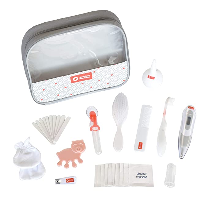 The First Years American Red Cross Premium Comfort Care Nursery Kit, White/Red