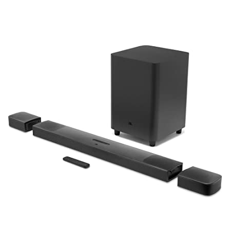 JBL BAR 9.1 True Wireless Surround Soundbar with Dolby Atmos®, Detachable Wireless Speakers, Ultra HD4K Pass Through & Built-in WiFi (820 Watts, Black)