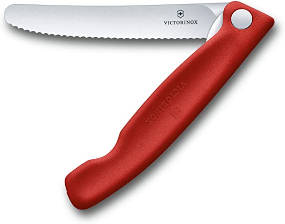 Victorinox Swiss Classic Paring Knife, Wavy Edge Red 4.3 in