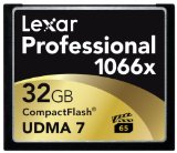 Lexar Professional 1066x 32GB VPG-65 CompactFlash card Up to 160MBs Read wFree Image Rescue 5 Software LCF32GCRBNA1066