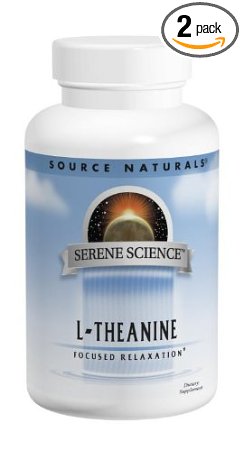 Source Naturals L-Theanine 200mg 60 Capsules  Pack of 2