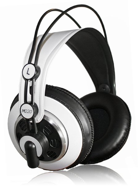 AKG 2015 M220 Pro Stylist Professional Large Diaphragm DJ Semi-Open High Definition Over-Ear Studio Headphones