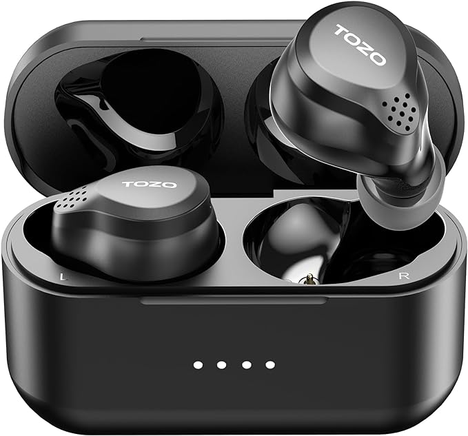 TOZO NC7 All-Function Hybrid Active Noise Cancelling Wireless Earbuds, Bluetooth 5.3 Headphones with Ultra Long 72H Playtime, in-Ear Detection, App Customization, Immersive Sound Deep Bass Headset